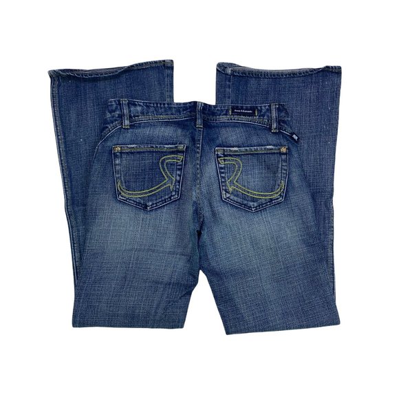 Rock & Republic Jeans Skynard Flare Leg Womens Size 27 Medium Wash Low Rise - Picture 3 of 8